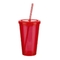 Красный Tumbler выпивая стекел пинка 500ml пластиковый придает форму чашки двойная стена